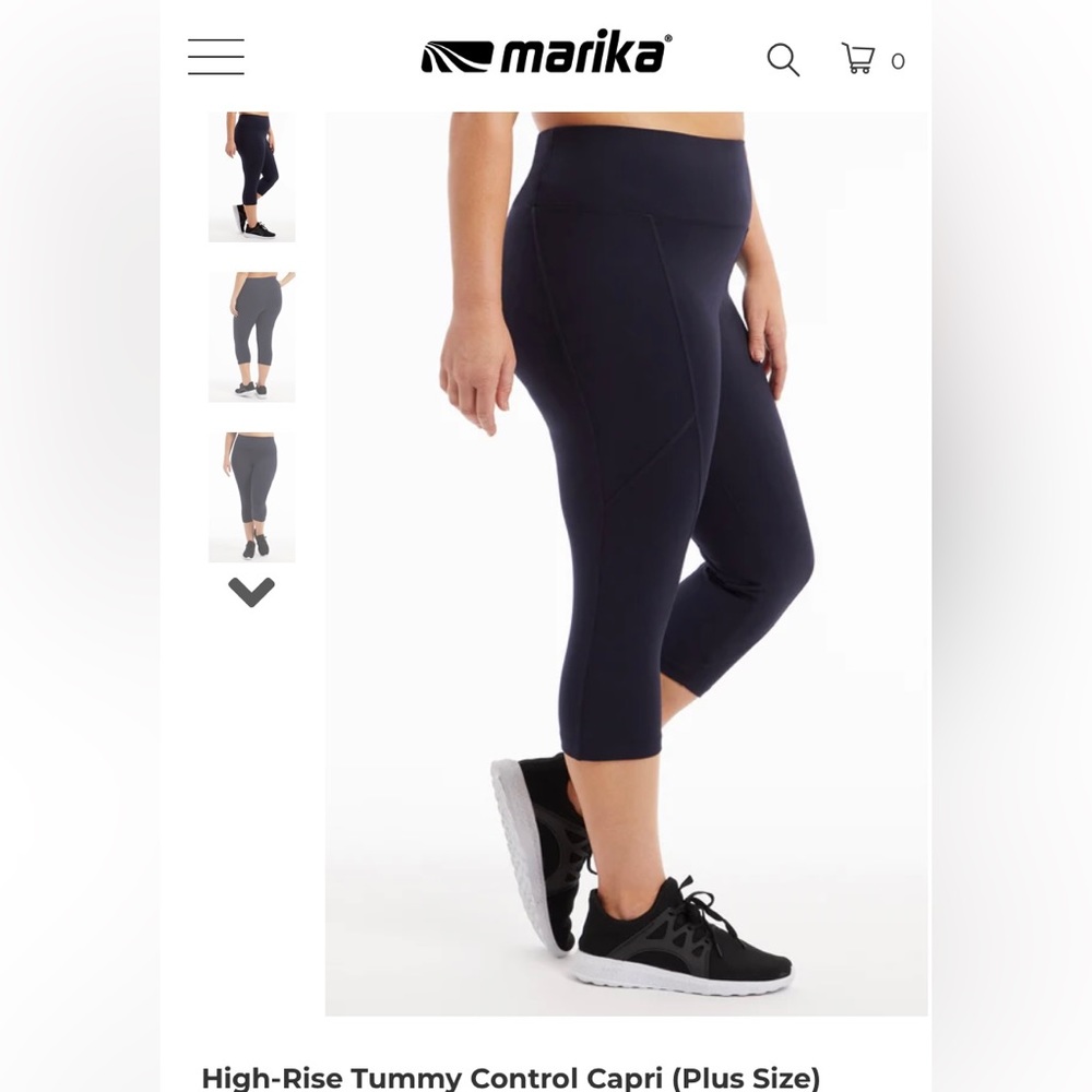 Marika~ High-Rise Tummy Control Capri, size Medium